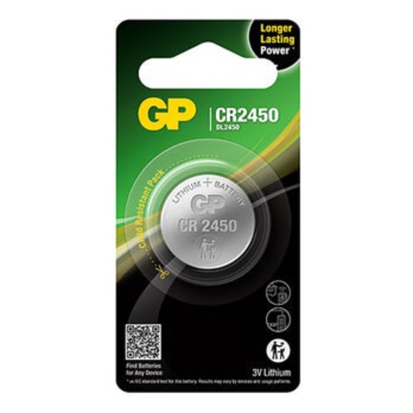 Lithium Button Cell Battery CR2450 1-Pack