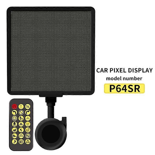 Typ A P64SR DIY Pixel LED Bilskylt Display Skärm Smartphone App Kontroll Stark Skylt