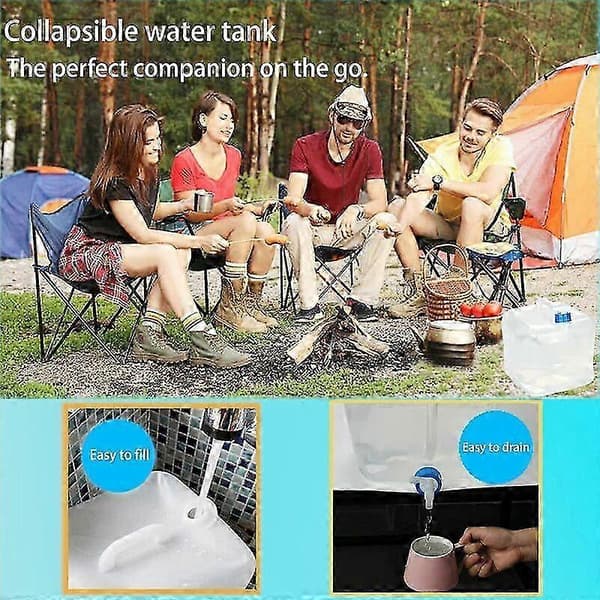 Vinterkampagne, 20L sammenklappelig vanddunk - foldbar dunk drikkevand drikkevandsdunk vanddunk vanddunk vanddunk