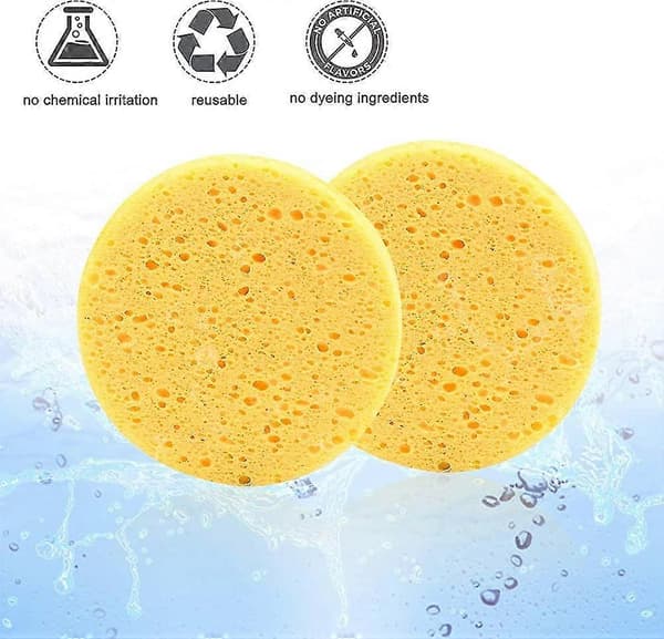 10 stk Heilwiy Ansigtsrensende Cellulose Svamp, Ansigtsvask Rensende Svamp