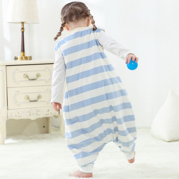 Ermeløs baby pyjamas bomull sovepose vinter pyjamas i ett stykke-Striped Raccoon M-jbk