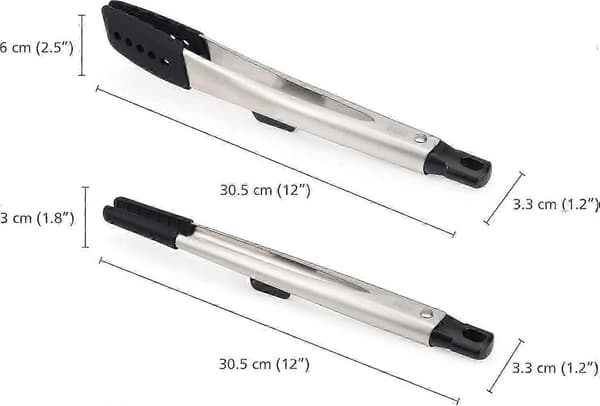 Elevate Fusion Integroidut 2-osaiset silikonipihdit, ruostumaton teräs