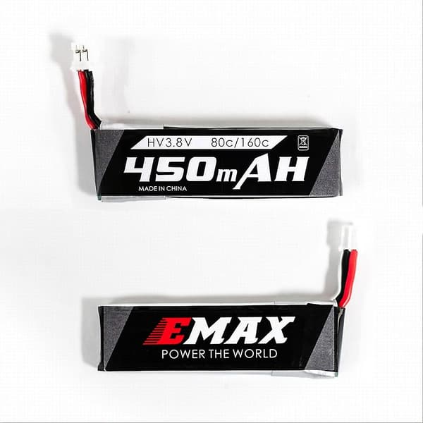 4 stk. EMAX HV 3.8V 450mAh Lipo Batteri til EMAX Tinyhawk FPV Racing Drone