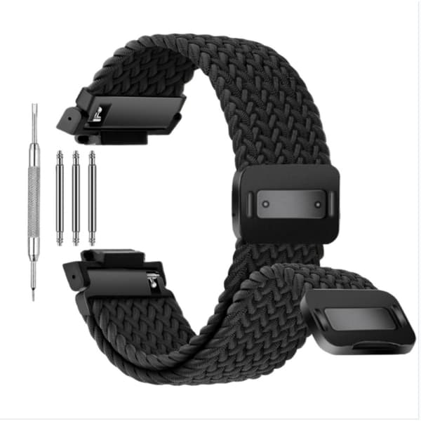 Vævet nylon erstatningsrem kompatibel med G-SHOCK Casio GA2100/GA110 - Stilfuld og behagelig sort