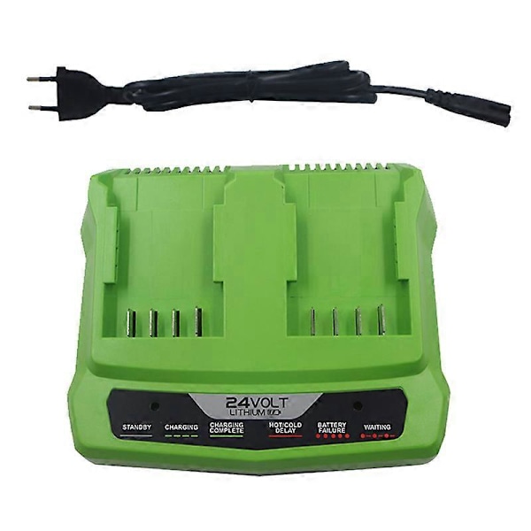 Li-Ion Batterioplader til Greenworks 24V Genopladelig Motorsav Lithium Batteri Elektrisk Værktøj Skruenøgle