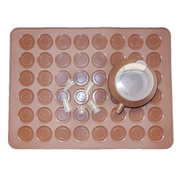 Macaron Silikon Bagemåtte Sæt - Non-Stick Bakke med Dekorationspen