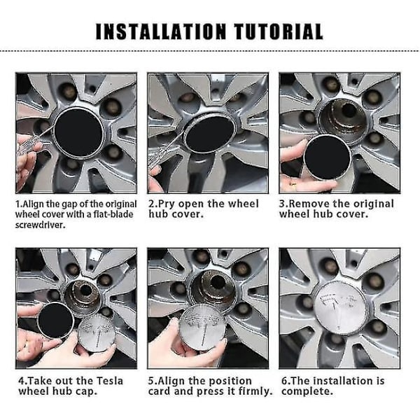 Tesla Model 3/x/s/y Navkapselskruvlock Navkapsel Dekorationslock Modifieringstillbehör Silver (FMY)