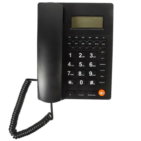Bords telefon Hushålls telefon för seniorer Stor knapp Fast telefon