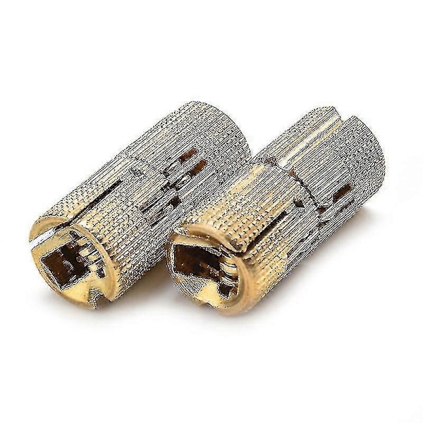 Boxgångjärn, Cylindergångjärn, Dolda gångjärn i mässing, Osynliga tunngångjärn (12mm) (färg: guld) (4 st)