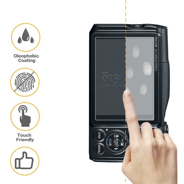 Tempered Glass Screen Protector for Camera, 2-pack Canon SX720HS