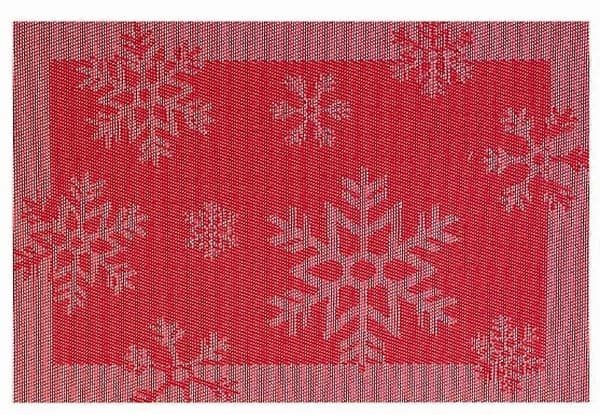 Jacquard Bordstablett Röd Snöflinga