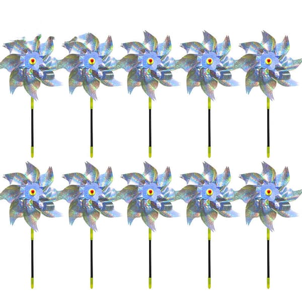 Reflective Bird Scarer / Wind Spinner - Silver 10-Pack