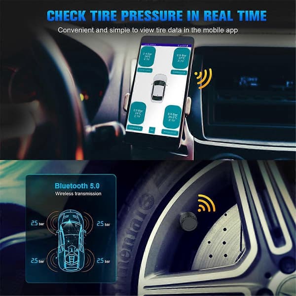 Bil TPMS Dekktrykkovervåkingssystem Bildekktrykksensor