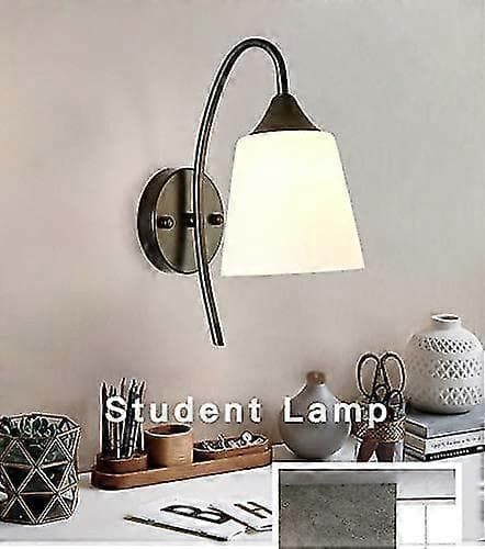 Moderne minimalistisk design E27 blomsterglas skærm væglampe til soveværelse spisestue stue (sort)