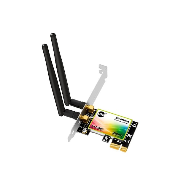 AX3000 Dual-Band 3000Mbps WiFi6 PCIe Langaton Wi-Fi-sovitin 2.4G/5G 802.11Ac/AX Wi-Fi 6 -kortti PC:lle