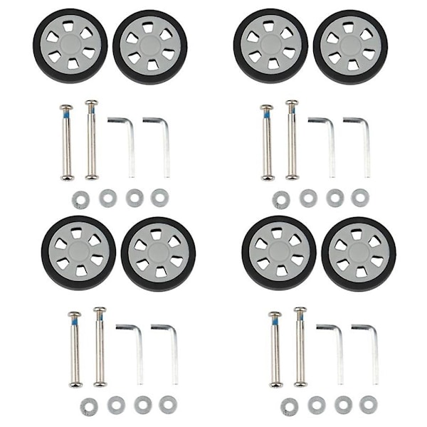 8X Luggage Accessories Wheels Aircraft Suitcase Pulley Rollers Mute Wheel Wear-Resistant Parts Repair 55X12Mm