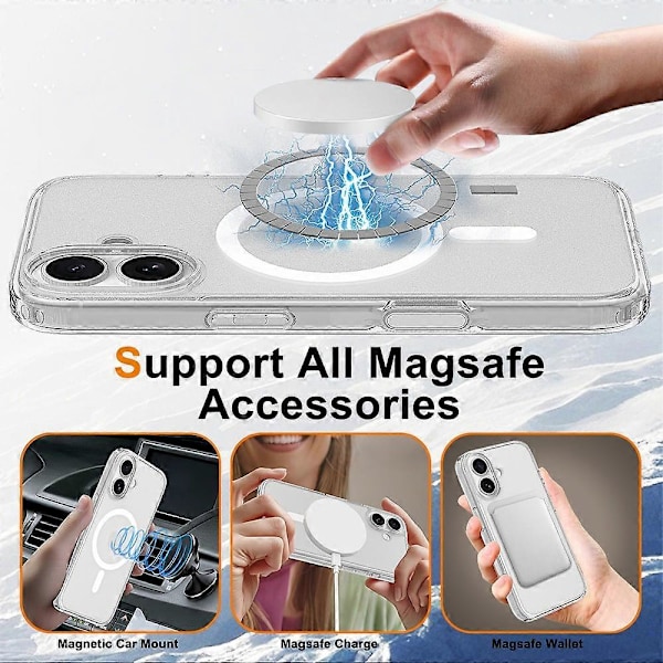Skal för iPhone 16 Kompatibelt med MagSafe TPU+Akryl Telefonskal med Kamerakontrollknapp