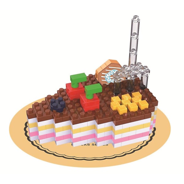 Mini byggeklossar Bordsdekor mini tegelfigurleksaker cake