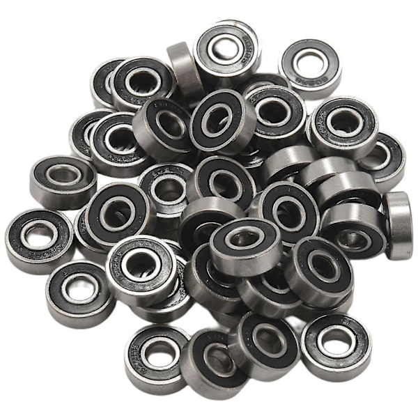 50 st/set 608 2rs Kullager Abec-5 8x22x7 Mm Djup Rilla Kolstål Förseglade Kullager