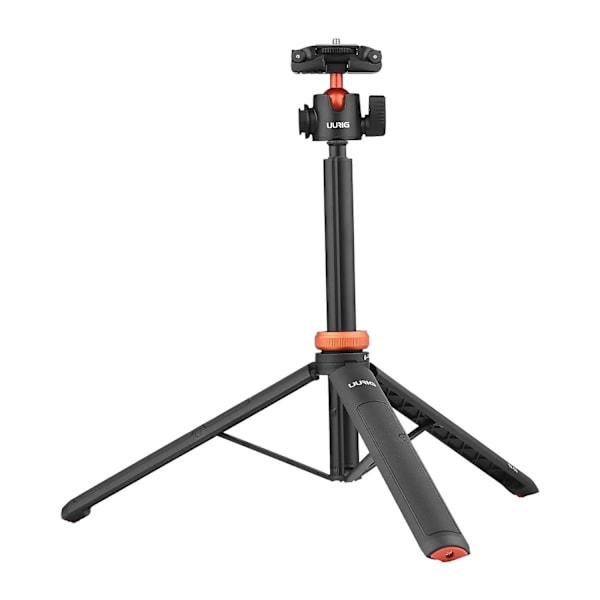 UURIG TP-02 Multifunktionell Selfie Stick Stativ med Flexibelt Kulhuvud Telefonhållare 130cm