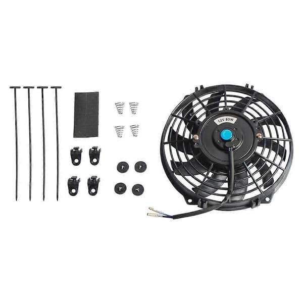 9 tommer 12V 80W Bil Kraftig Transmission Oliekøler Ventilator med Monteringsudstyr
