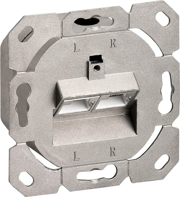 CAT 6A Flush-mounted Network Socket, Signal White RAL 9003