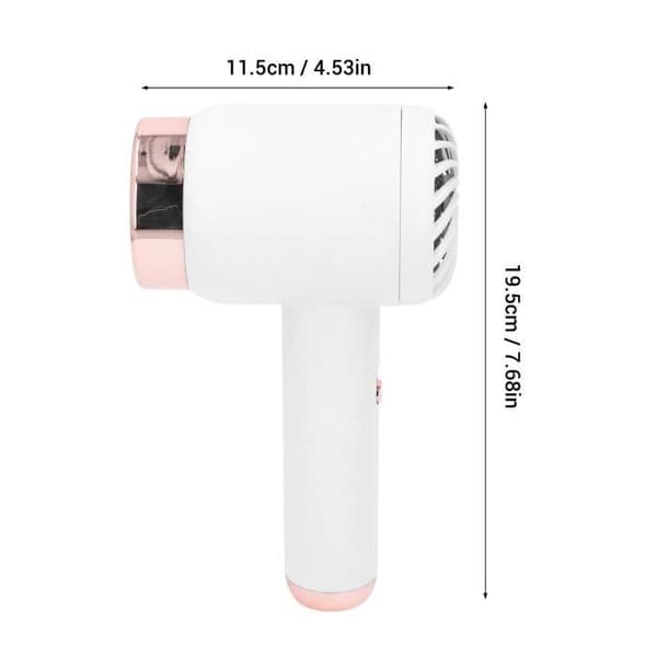 Ionisk hårtørrer - Trådløs model - 2 varmeindstillinger - 1500 mAh batteri - Kompakt