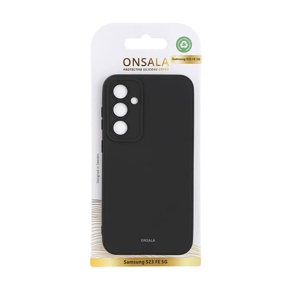 Mobilcover med silikonefølelse sort - Samsung S23 FE 5G