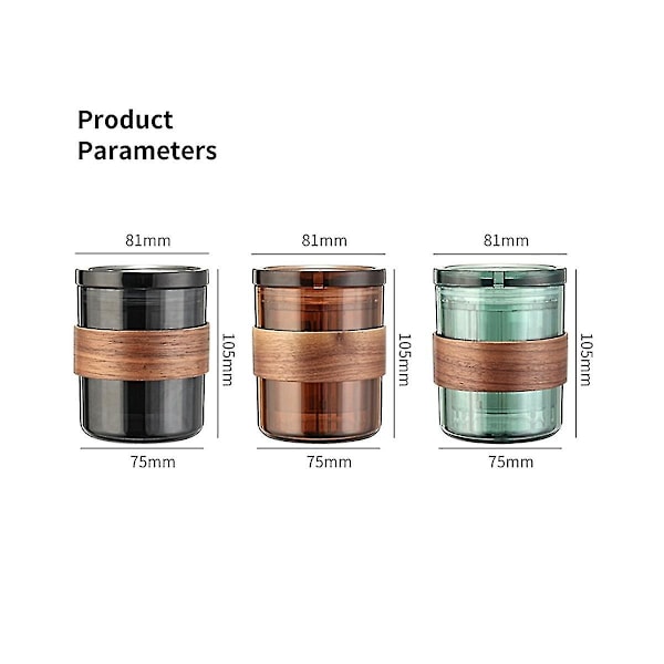 Bærbar 3-i-1 Hæld-over Kaffekande Sæt Bærbart Filter Filterkop Filter Rejse Kaffe Hæld-over Kop, brun-transparent