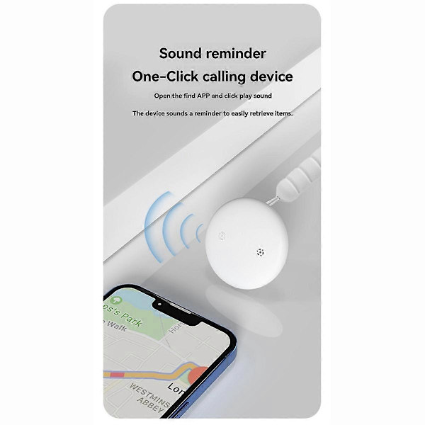 4 STK GPS Tracker Nøglefinder Airtag til IOS Hvid