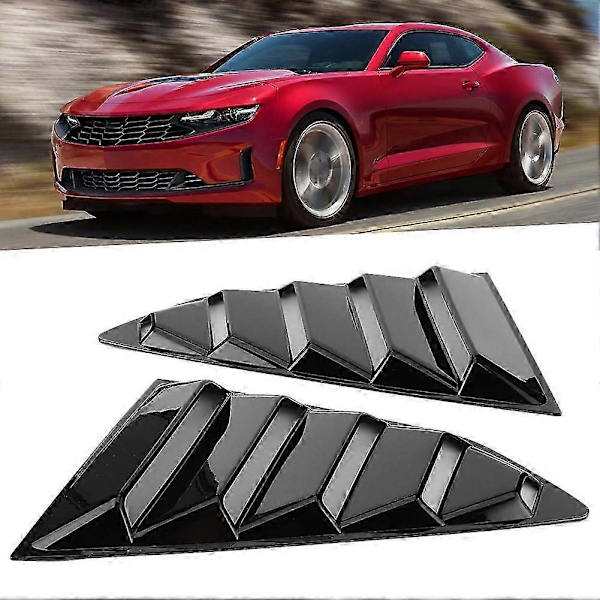 Blank Sort Bilrude Lameller Side Luftventil Dæk Passer til Chevy Camaro 2016-2020