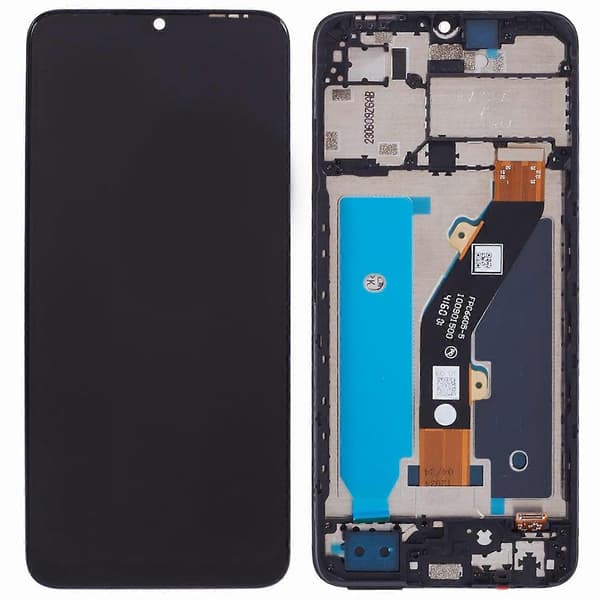 For TECNO Spark Go 2023 4G BF7 Grade C LCD-skjerm og Digitizer-enhet+Ramme
