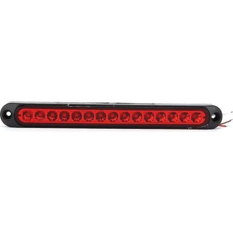 10V-30V 15 LED Bakbrems og Blinklys IP67 Vanntett for Lastebil, Semitrailer, Båt, Tilhenger - Rød