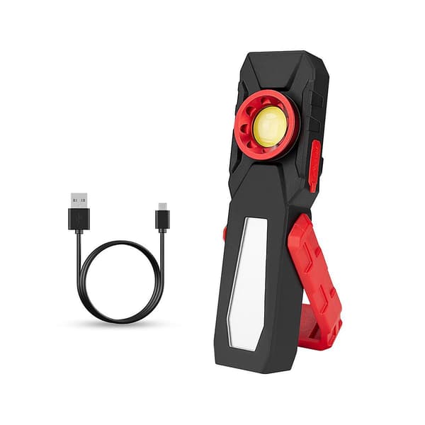 Kraftig COB LED arbeidslys USB-oppladbar campinglanterne Magnetisk arbeidslampe Nødlys Advarselslys