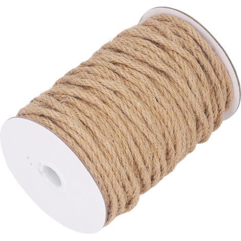5mm x 50M Jutetåu for dekorasjon, DIY og kreative prosjekter