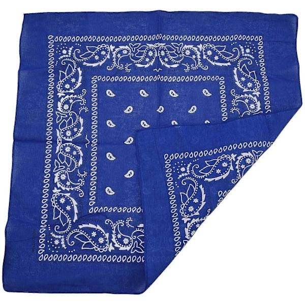 3 Bandanaer Mann Og 57 X 57 Cm Kongeblå + Blå + Marineblå