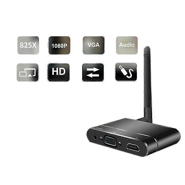 Trådlös Wifi Hd Vga Av Display Adapter Miracast Airplay Dlna Skärmspegling För Xr Ios Android P