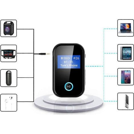 Bluetooth 5.0 autosoitin, langaton sovitin matkapuhelimeen