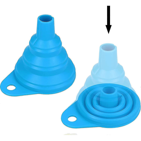 2-pack - Silikontratt - Hopfällbar - 7 cm rosa blå