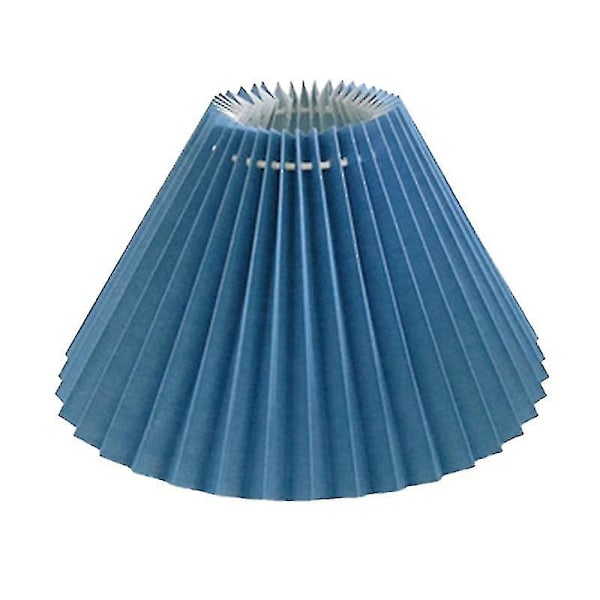 Pleated lampshade E27 Cover Japanese style Fabric Table lamp Ceiling decoration blue