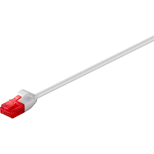 CAT 6 smalt patchkabel, U/UTP, grå