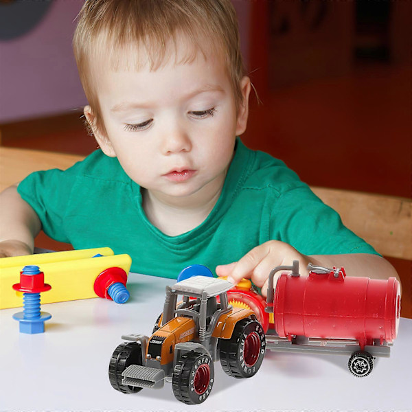 2 st Plast Lastbil Leksak Traktor Leksak Pojkar Lastbil Modell Livslik Container Traktor Leksak Modell