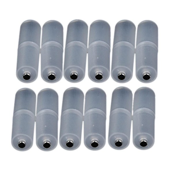 12 st Aaa Till Aa Storlek Batteri Konverterare Adapter Hållare Fodral Växlare #yg