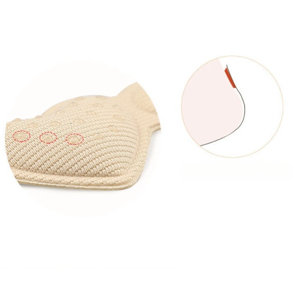 Hælindlæg (2 par) - 3 mm Beige