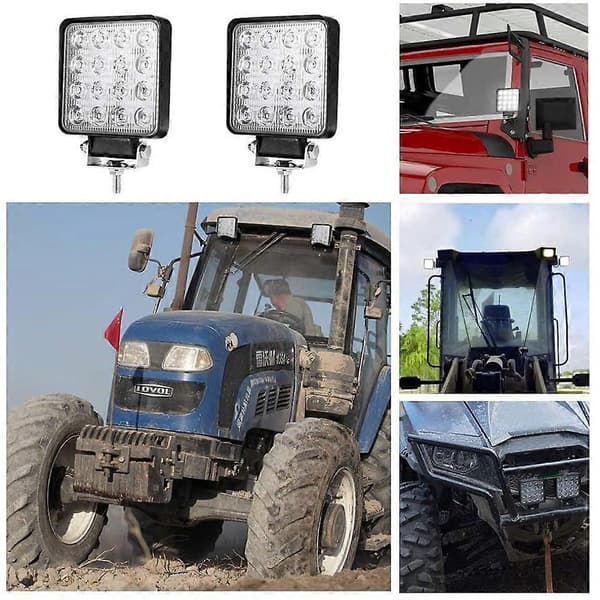 LED arbeidslys, 2 stk, for bil traktor offroad lastebil