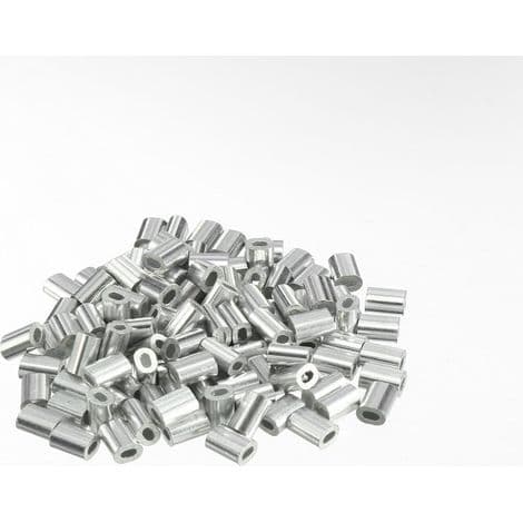 0,5 mm ovala aluminiumklämmor för vajer, presshylsor