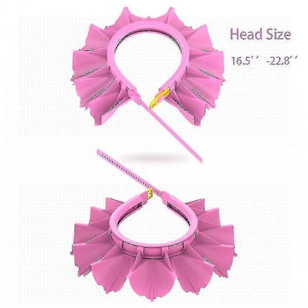 Baby Silikon Dusjhette Badehatt (1 stk, Rosa)