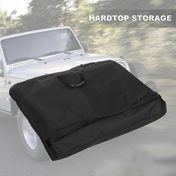 Förvaringsväska för Freedom Top-paneler till Wrangler JK JKU JL JLU 2-dörrars 4-dörrars Hard Top-modeller JT 2007-2021 (Svart) bs
