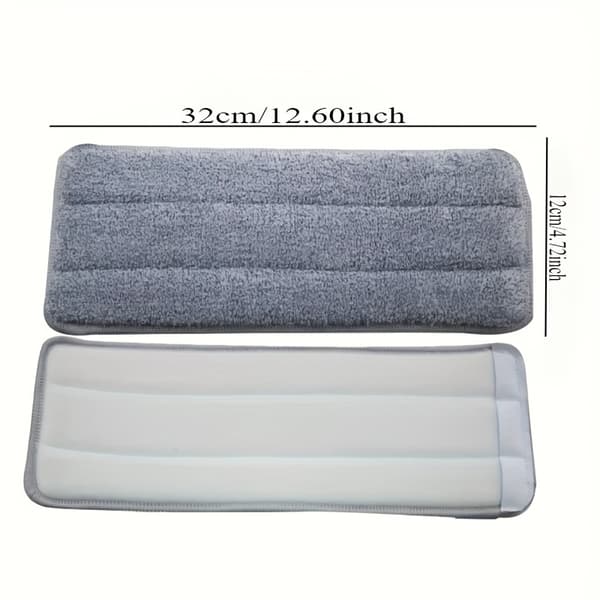 Mikrofiber moppepute, erstatningstrekk, moppehode for flatmopper, 33 x 12 mm