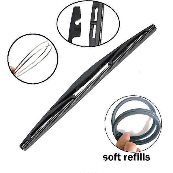 Erick's Viskerblader Sett Foran & Bak For Nissan Pathfinder R51 2005 - 2012 Frontrute Vindskjerm Vindusvisker 24 \"